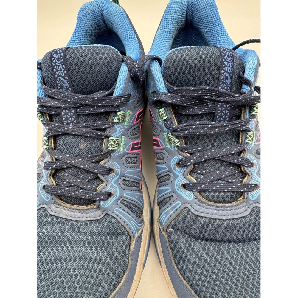 Asics‎ Gel-Venture 7 Womens Running Shoes Navy Blue Pink Teal 1012A476 Size 8.5